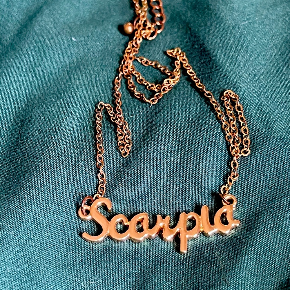 Gold Scorpio necklace